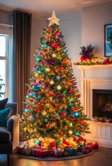 Colorful Garlands With Lights