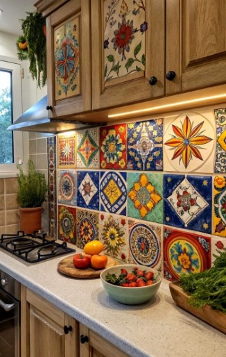 Colorful Moroccan Tile Backsplash