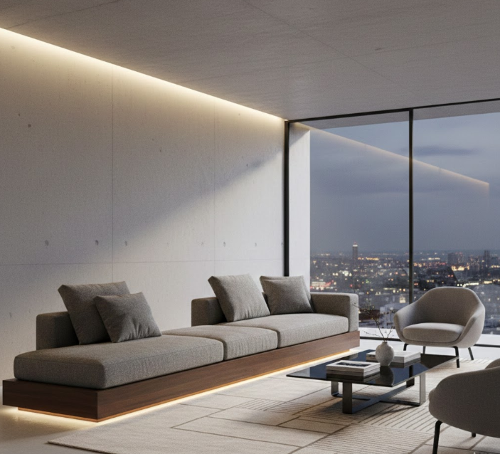 Contemporary Low-Profile Sofa