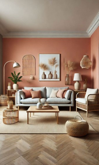 Copper and Coral Warmth 