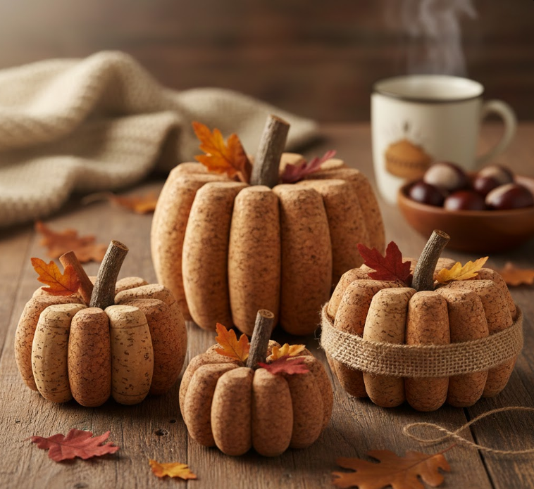 Cork Pumpkins