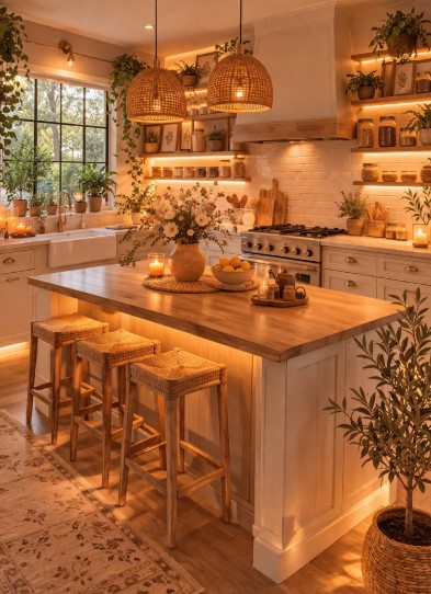 Cottage Chic Kitchen Island