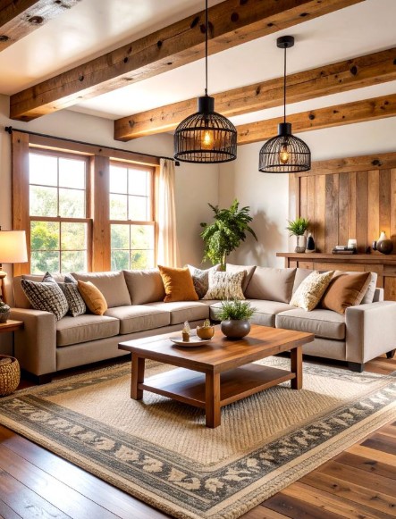 Country Charm with Wooden Beams