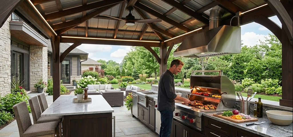 Covered Cooking Area