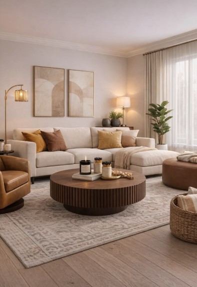 Cozy Neutrals with Soft Textiles