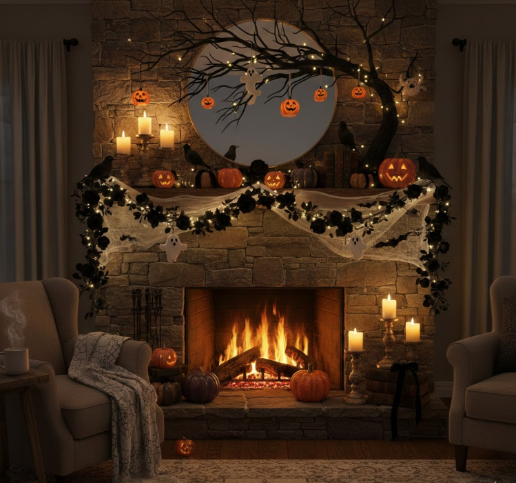 Cozy Spooky Living Room