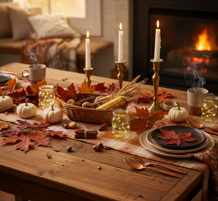 Cozy Wooden Tablescape