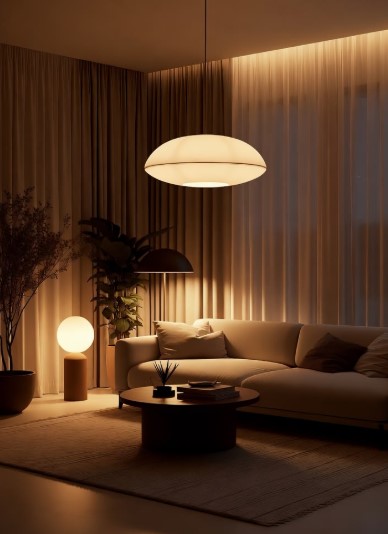 Cozy with Chic Lighting