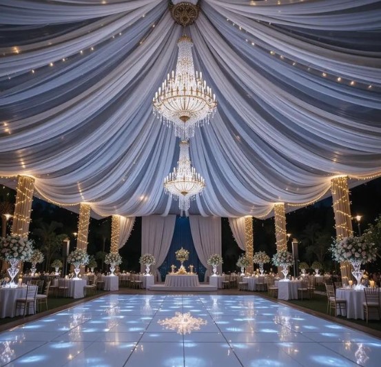 Crystal Chandeliers Overhead