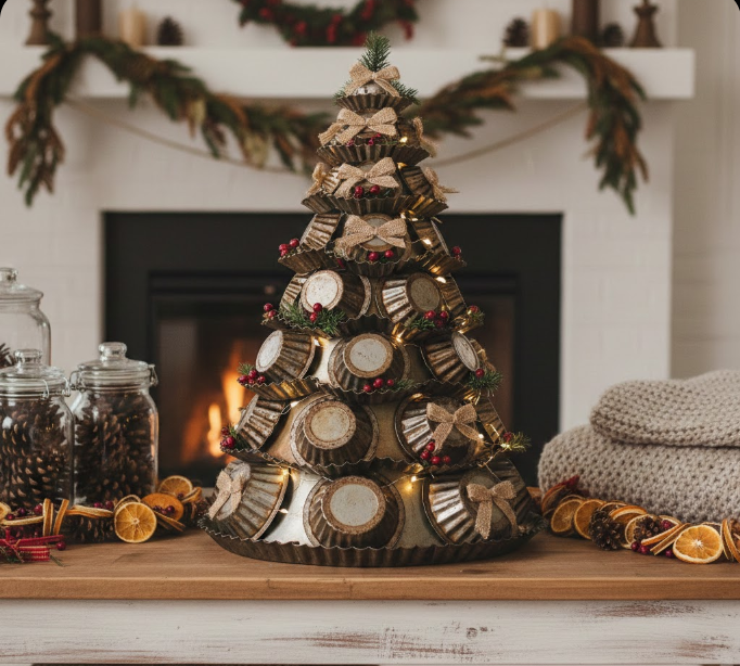DIY Vintage Tart Pan Tree