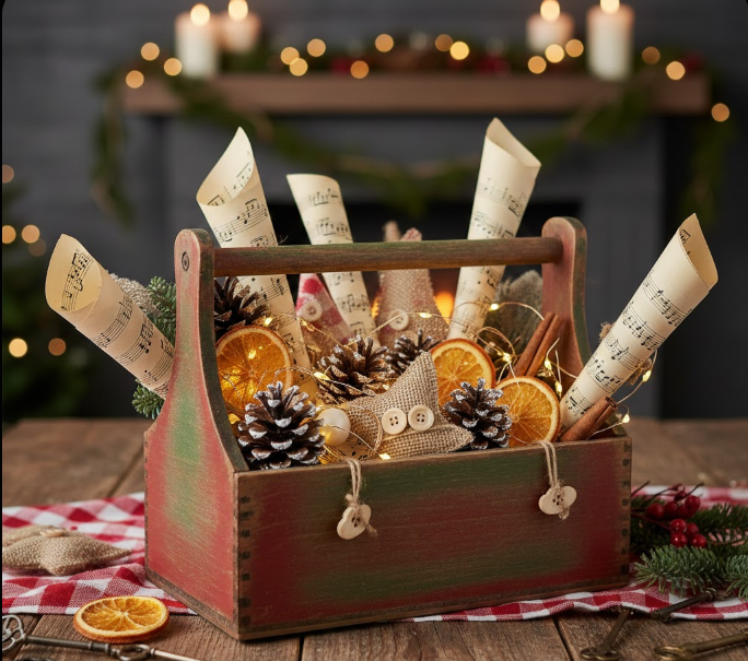  DIY Vintage Toolbox Centerpiece