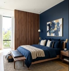 Dark Blue Bedroom