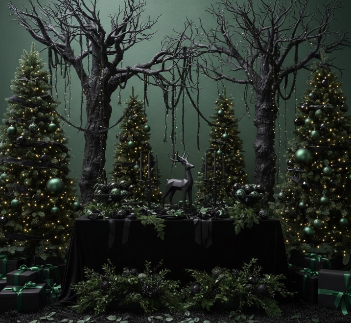 Dark Forest Green and Black Color Scheme