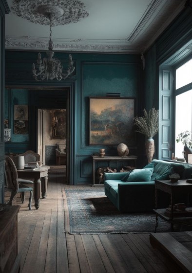 Dark Teal Victorian