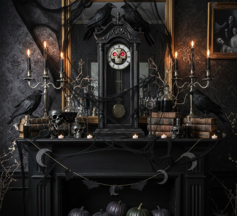 Dark-themed Accents and Clock
