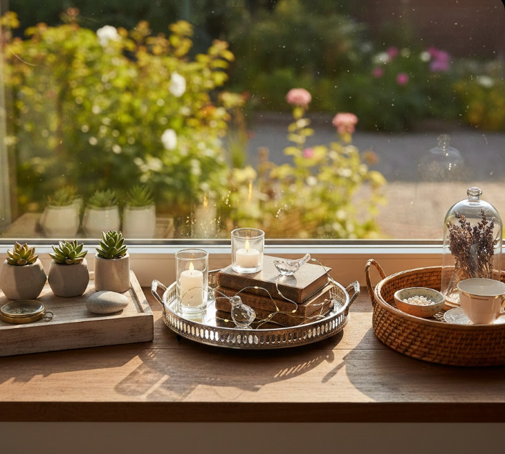 Decorative Trays with Small Accents