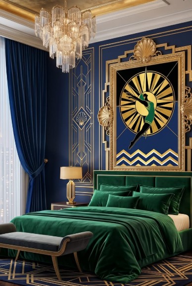 Deep Navy Art Deco