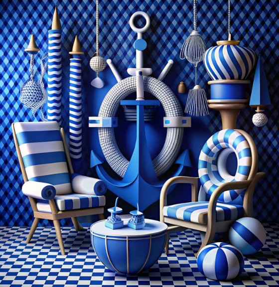 Display Nautical Stripes