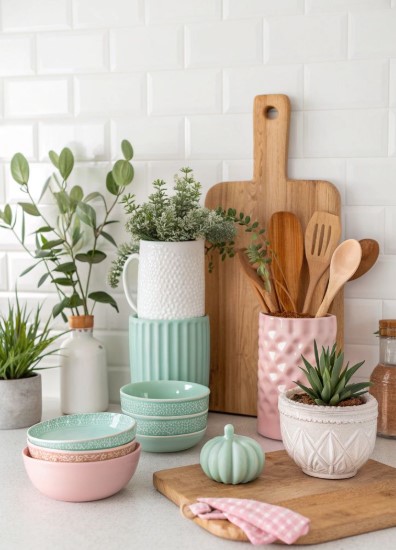 Display Pastel Dishware