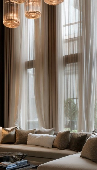 Dramatic Floor-Length Curtains
