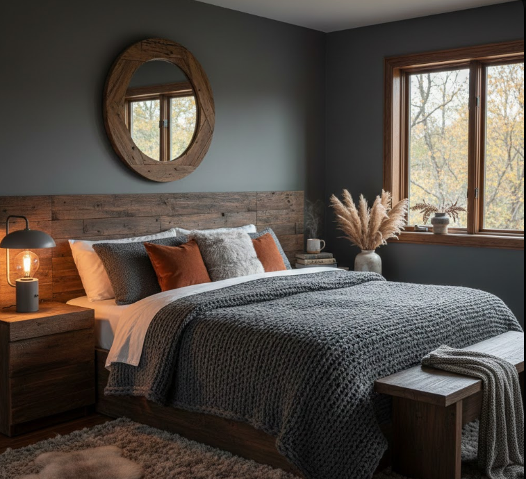 Dramatic Grey and Wood