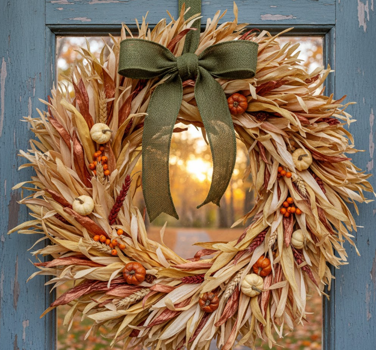 Dried Corn Husk Wreath