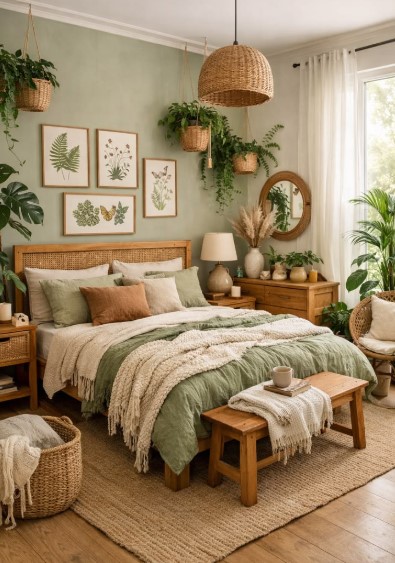 Earthy Boho Bedroom