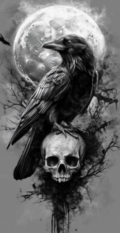  Elegant Skeletons and Crow Silhouettes