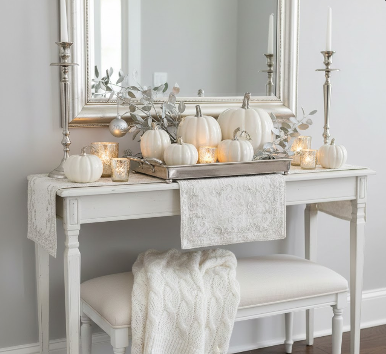 Elegant White & Silver