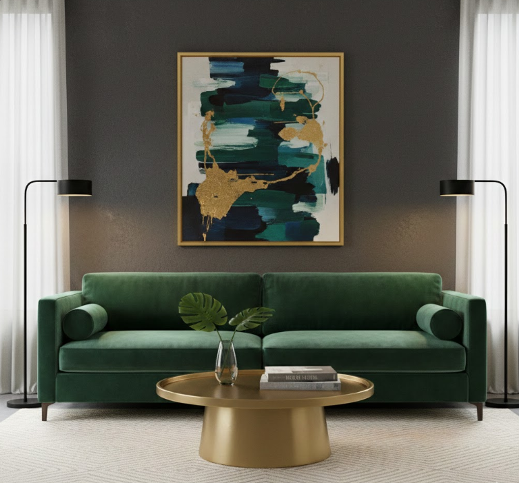 Emerald Green Velvet Drama