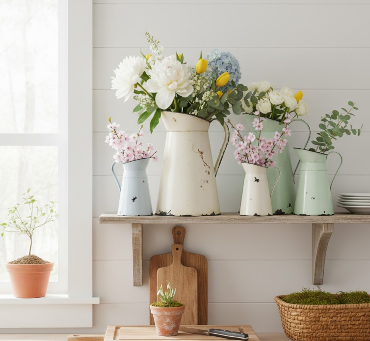  Enamelware Pitchers for Kitchen Decor