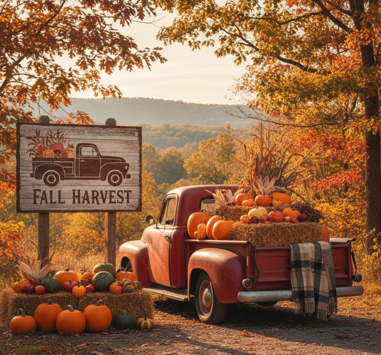 Fall Harvest Truck Sign