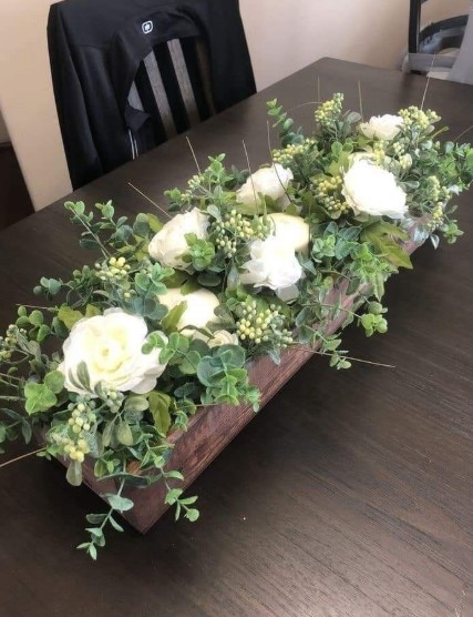 Farmhouse Trough Centerpiece