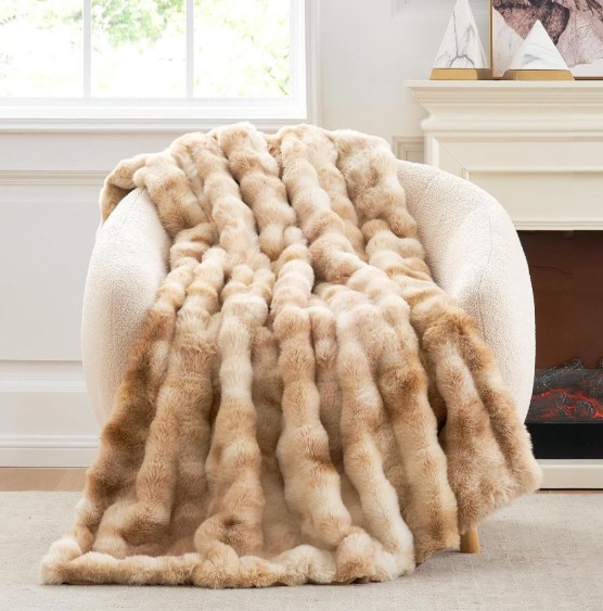 Faux Fur Throw Blanket