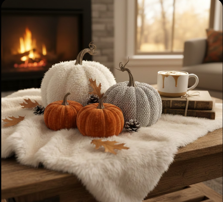 Faux Fur and Fuzzy Pumpkins