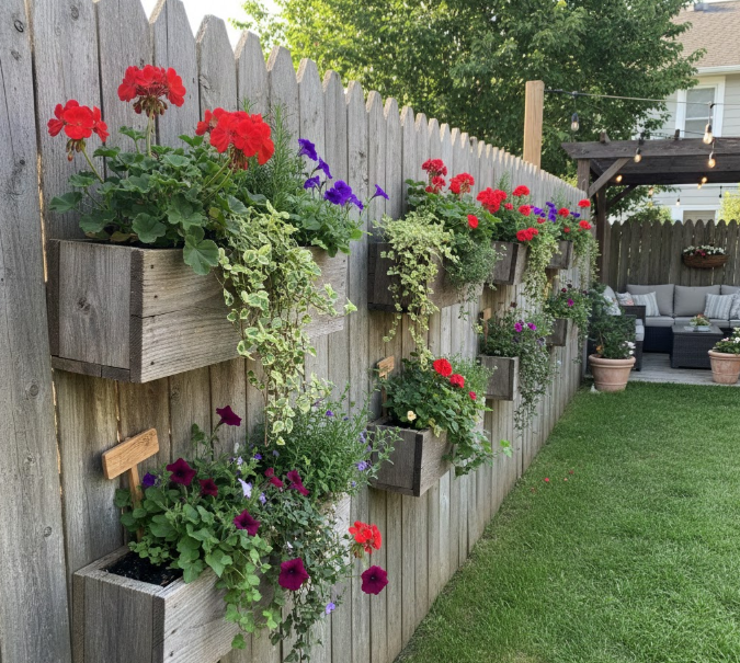 Fence Board Planter Boxes 