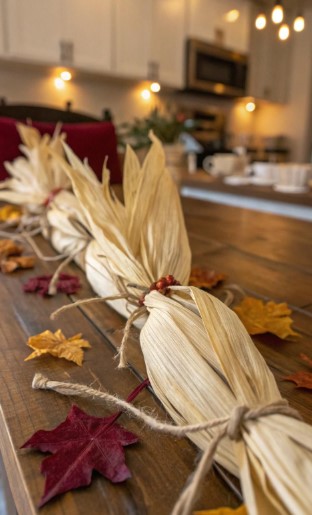 Festive Corn Husks and Greenery