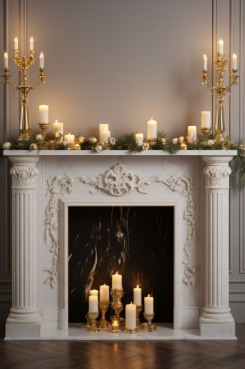 Festive Mantel Decorating