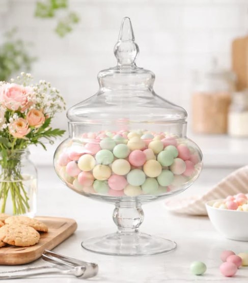 Fill Apothecary Jars with Pastel Accents