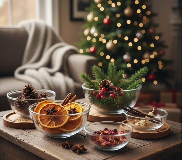 Fill Glass Bowls With Natural Scents