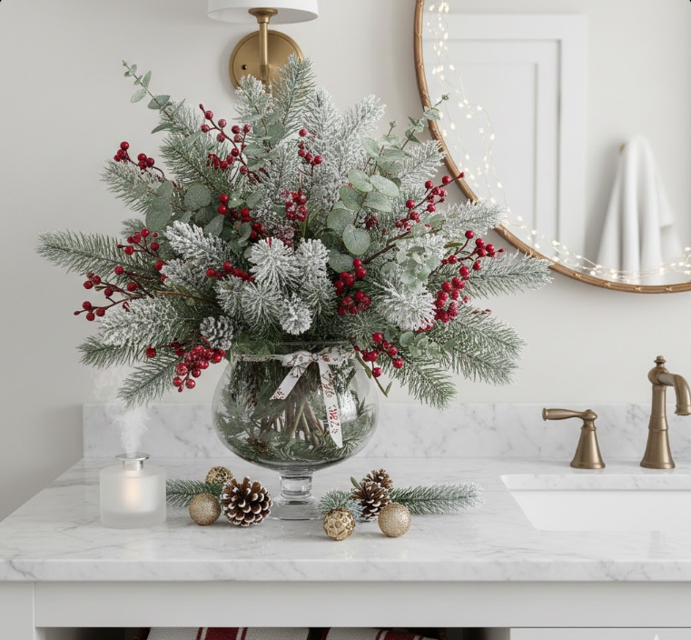 Fill a Vase With Faux Greens