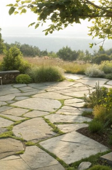 Flagstone With Ground Cover