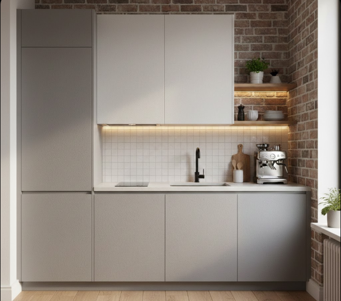  Flat-Front Cabinets with Texture
