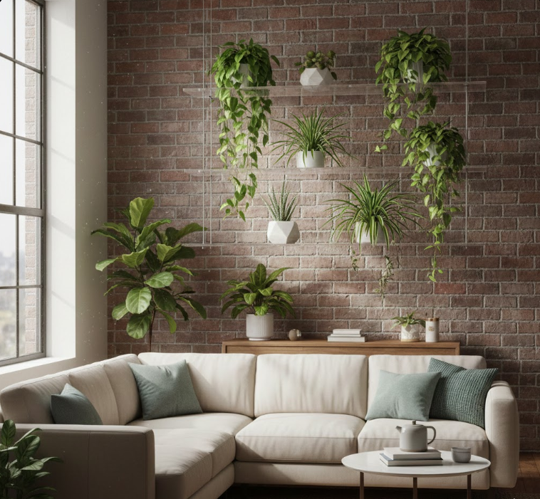 Floating Plant Shelves