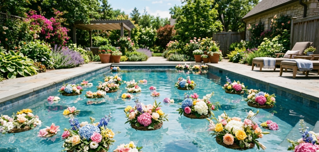 Floating Pool Flowers