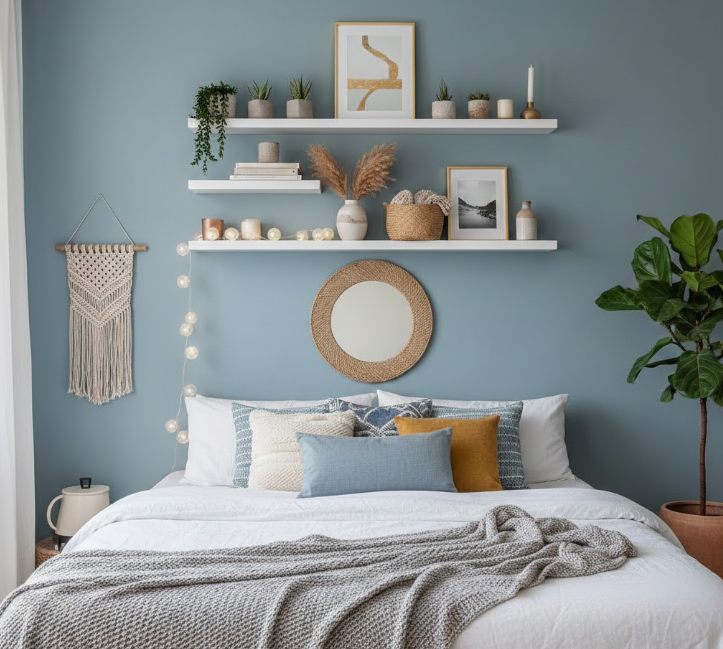 Floating Shelves With Decor
