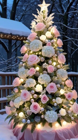 Floral Christmas Tree
