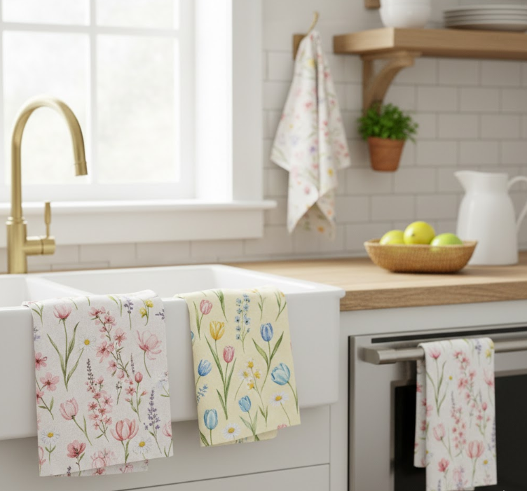 Floral Dish Towels