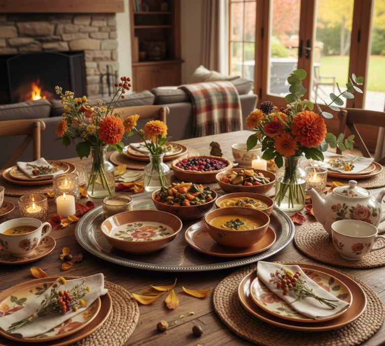 Floral Serving Style