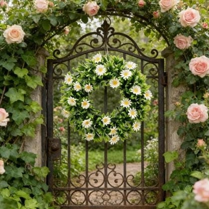 Floral Wreath for the Garden Gate